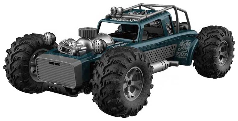 Jeep de curse controlat radio Crazon - Cu efect de fum, 1:10, albastru