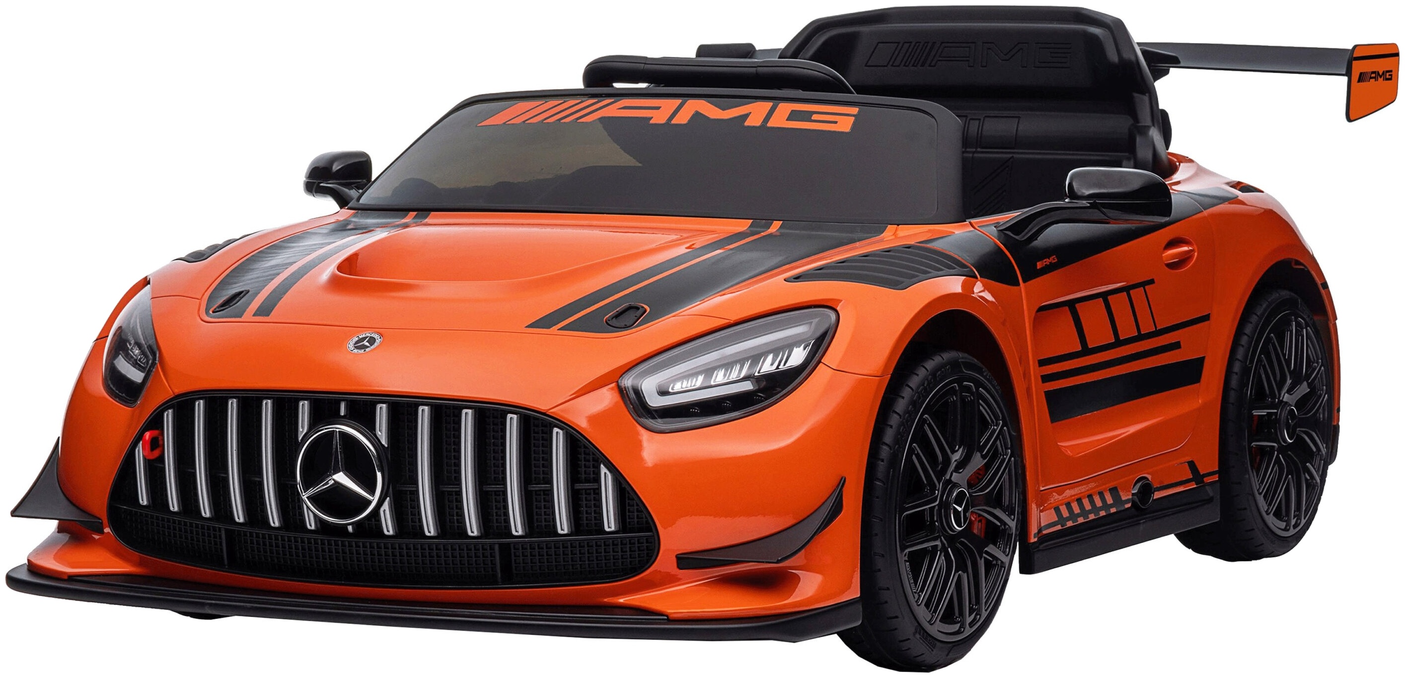 Mașină cu acumulator, controlată prin radio Mercedes-Benz - GT3 EVO 2025, 100W, 12V/4.5Ah, 2.4GHz, portocaliu