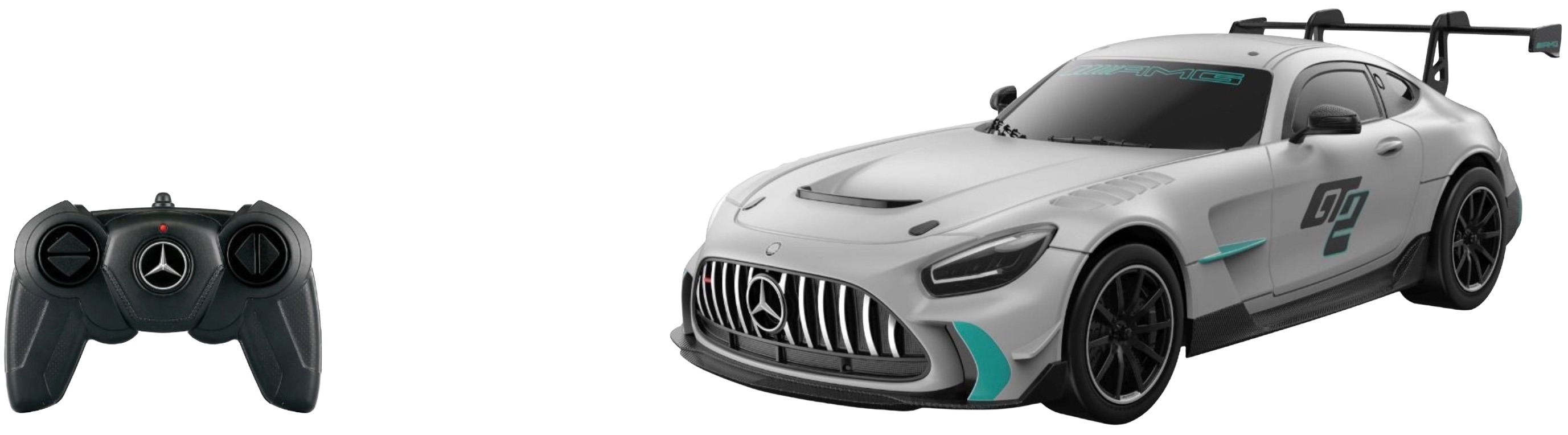 Mașinuță radiocomandată Rastar - Mercedes-AMG GT2, alb, 1:24