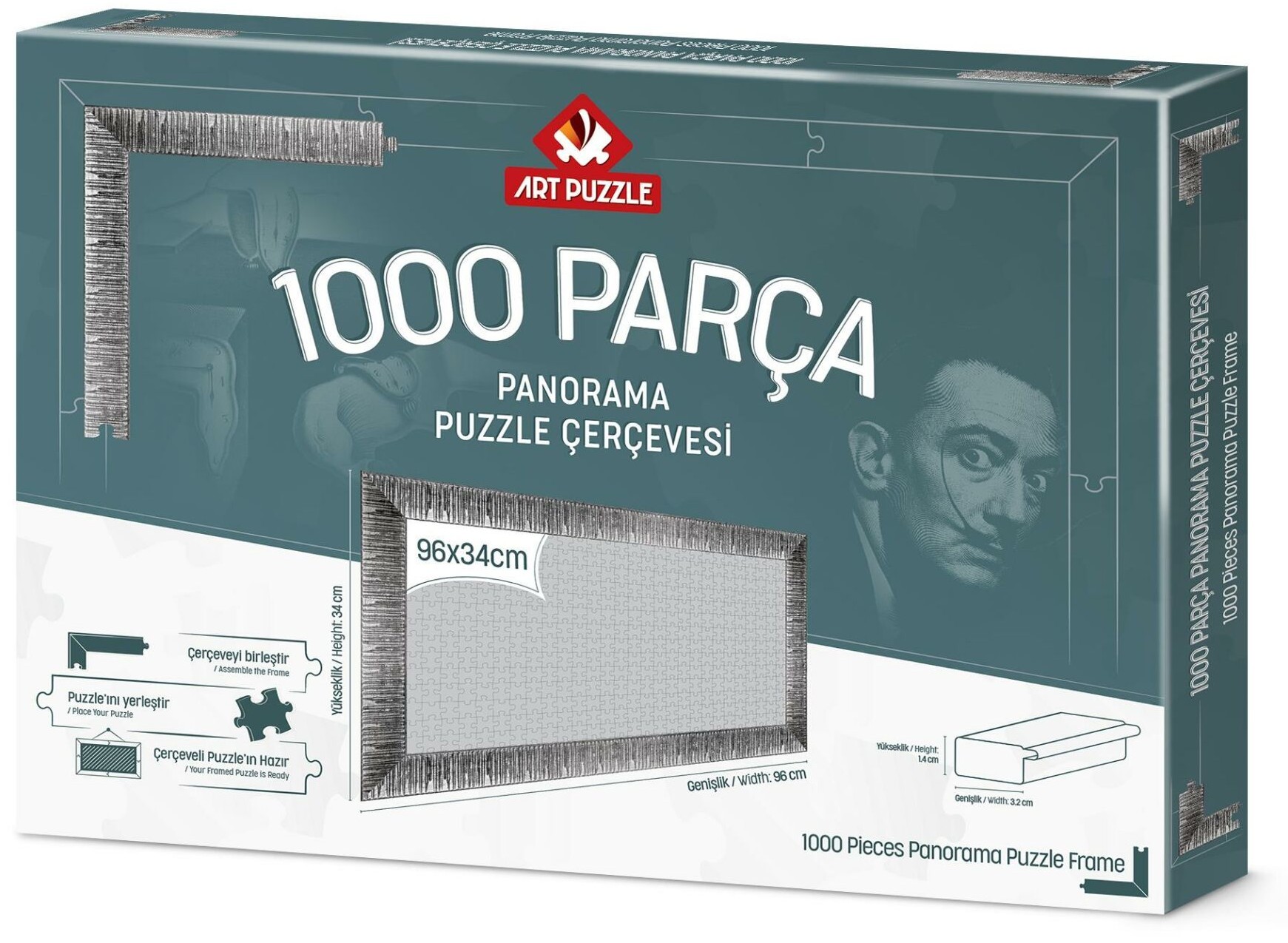Rama pentru puzzle panoramic Art Puzzle - Argintiu, pentru 1000 piese