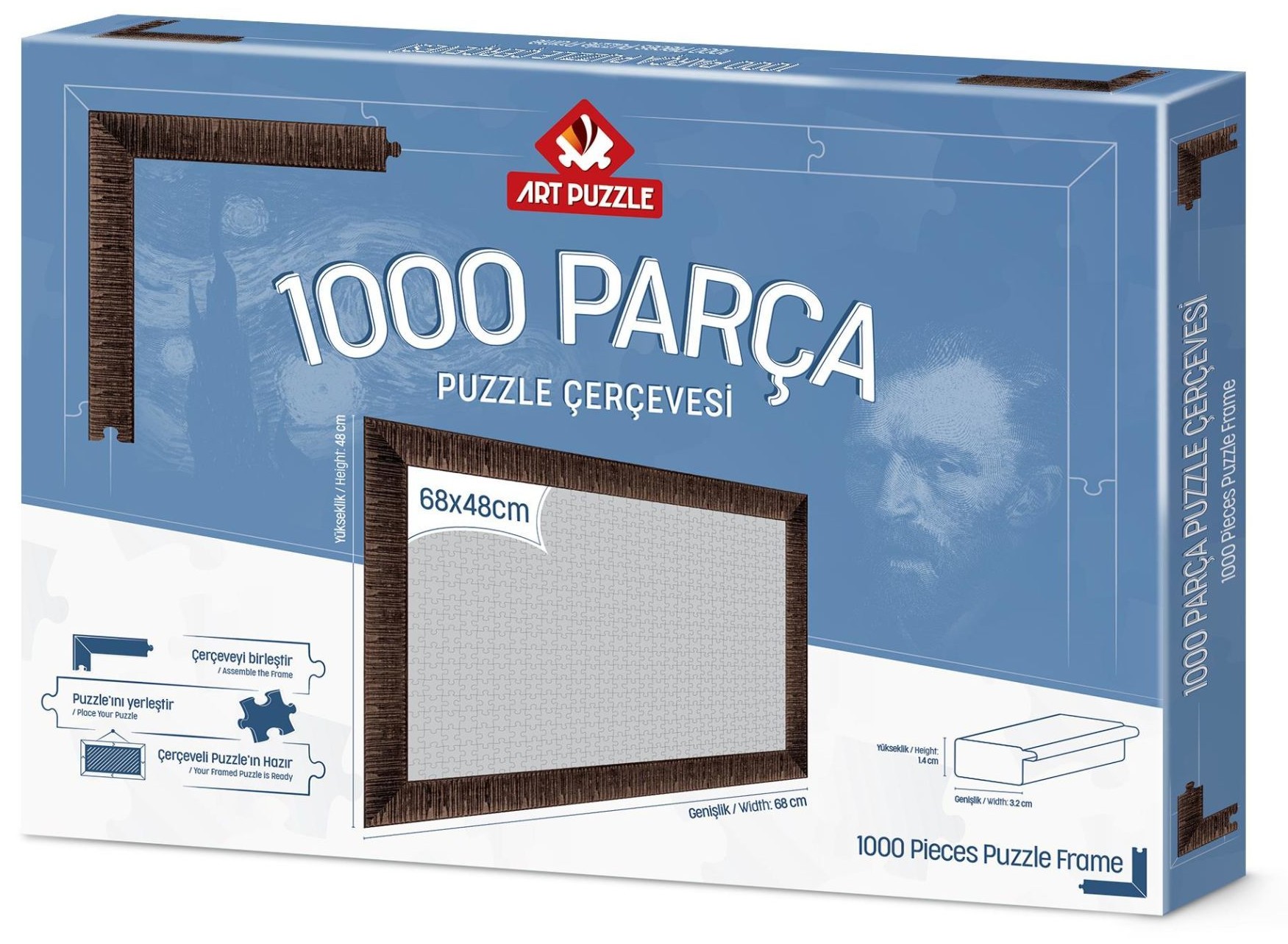 Rama pentru puzzle Art Puzzle - Maro, pentru 1000 piese