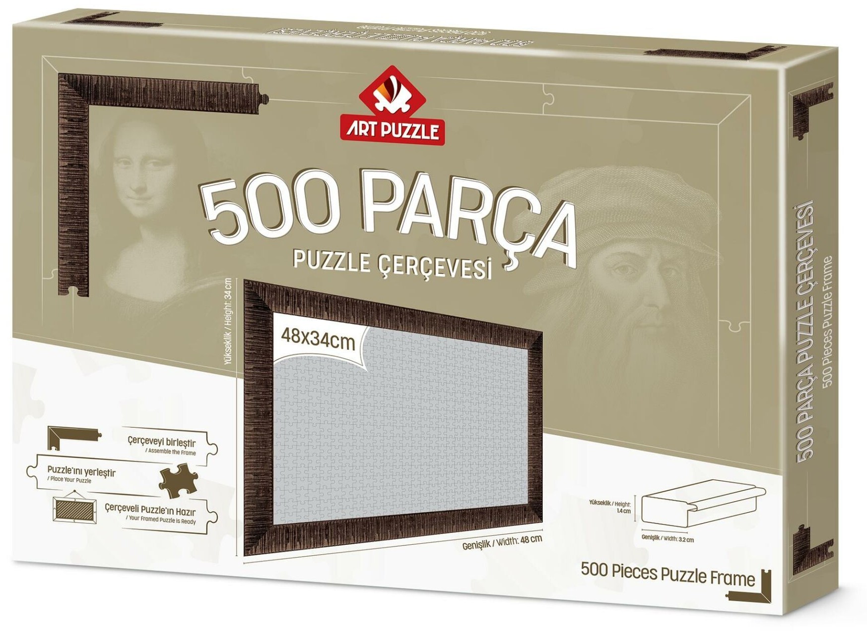 Rama pentru puzzle Art Puzzle - Maro, pentru 500 piese