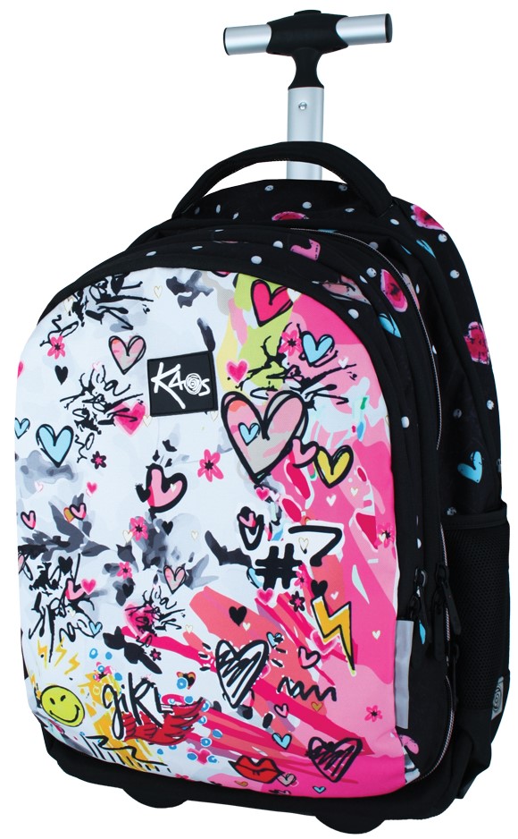 Ghiozdan școlar cu roți  Kaos 2 în 1  - Flightheart, 31 l