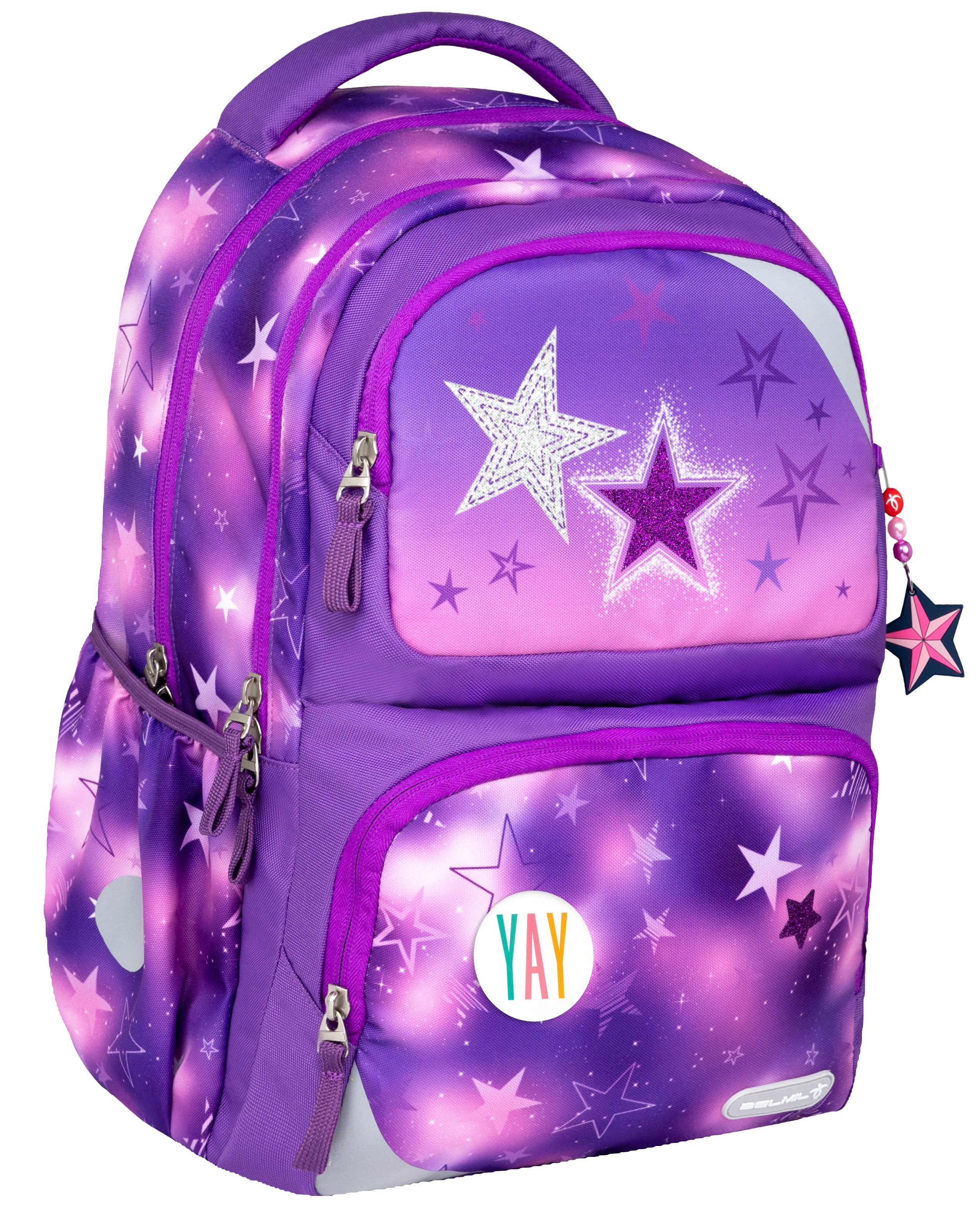 Ghiozdan  cu insigne magnetice Belmil - Stars