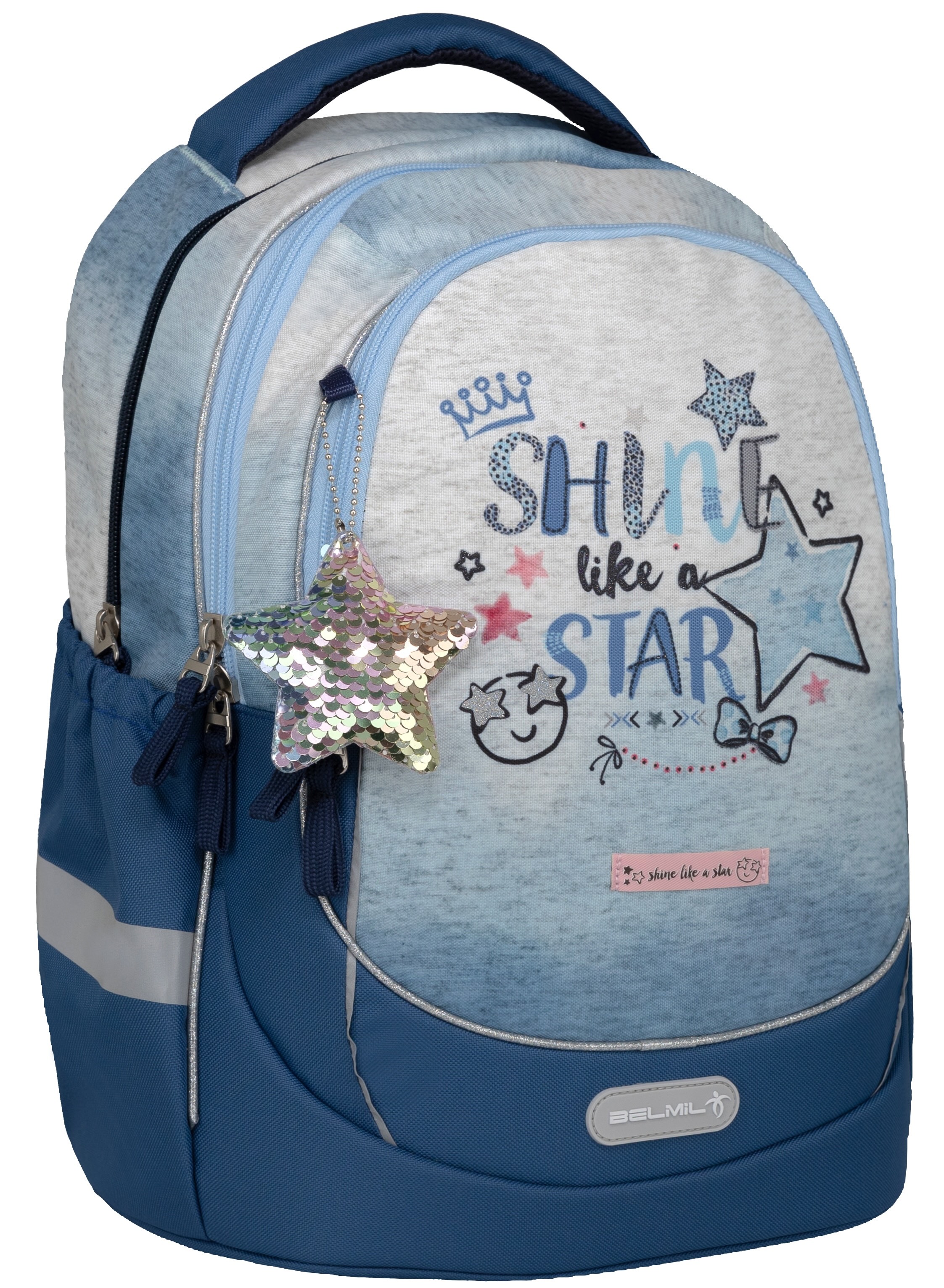 Rucsac cu fund dur Belmil Leisure Plus - Shine Like a Star Jeans