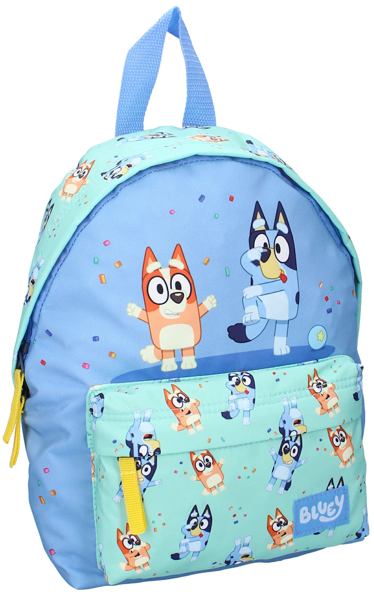 Rucsac de grădiniță Vadobag Bluey - Best Friends Fun, buzunar frontal mic