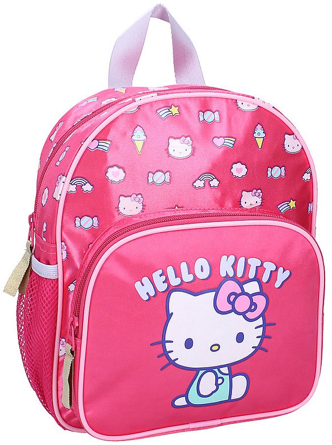 Rucsac de grădiniță Vadobag Hello Kitty - Follow The Rainbow, cu buzunare laterale