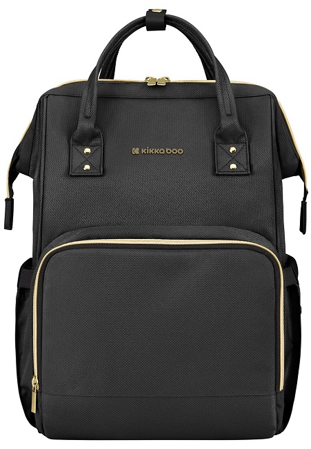 Ghiozdan pentru cărucior KikkaBoo - Siena, Black &amp; Gold