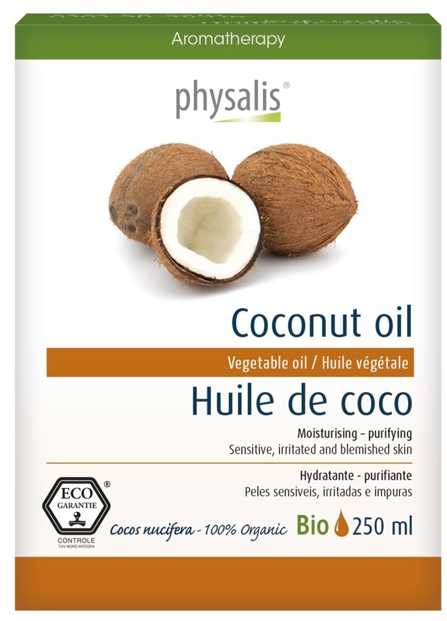 Ulei vegetal organic, nucă de cocos, 250 ml, Physalis