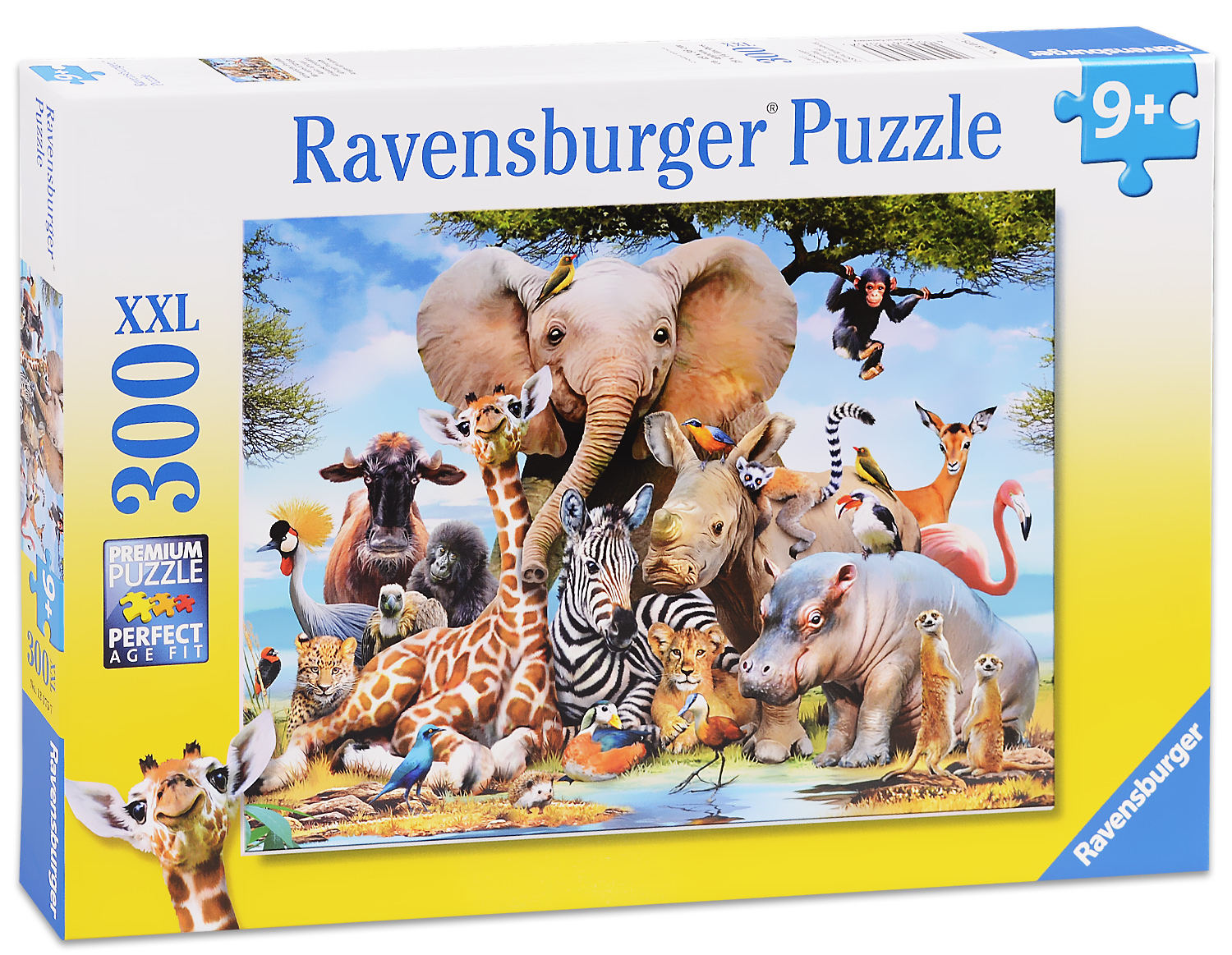 Puzzle Ravensburger din 300 XXL de piese - Animalele din Africa