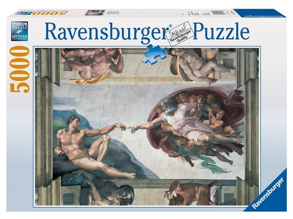 Puzzle Ravensburger din 5000 de piese -Crearea lui Adam, Michelangelo Buonarroti