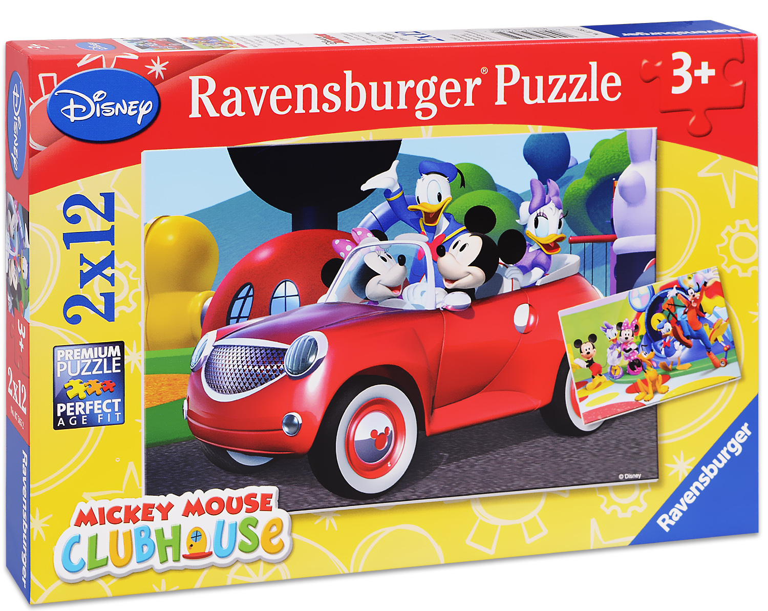 Puzzle Ravensburger din 2 x 12 de piese - Mickey si prietenii