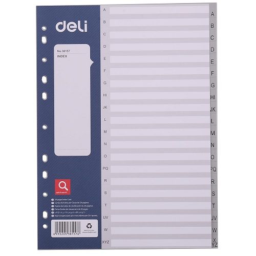 Separator Deli Start Plus - E38157 PP, A4, gri, A-Z