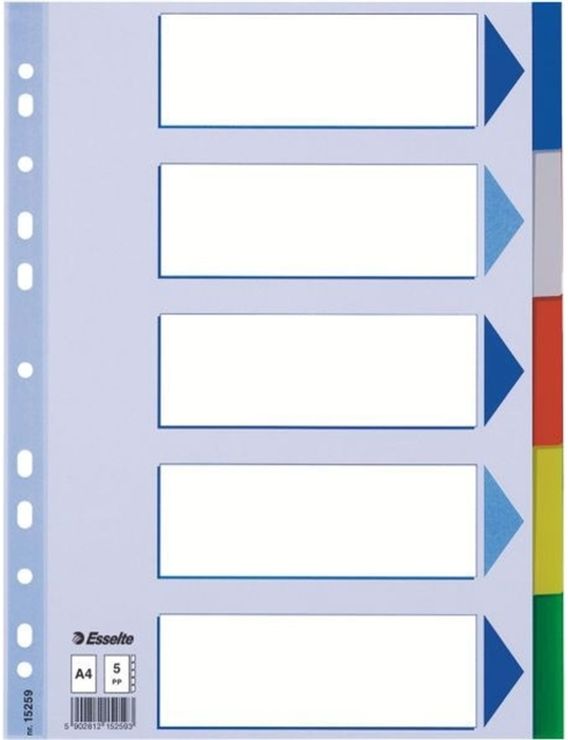 Semn de carte Esselte - A4, 5 teme