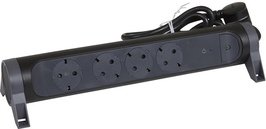 Benzi de alimentare Legrand - 694511 4x shuko, protecție, 1,5 m, negru-gri