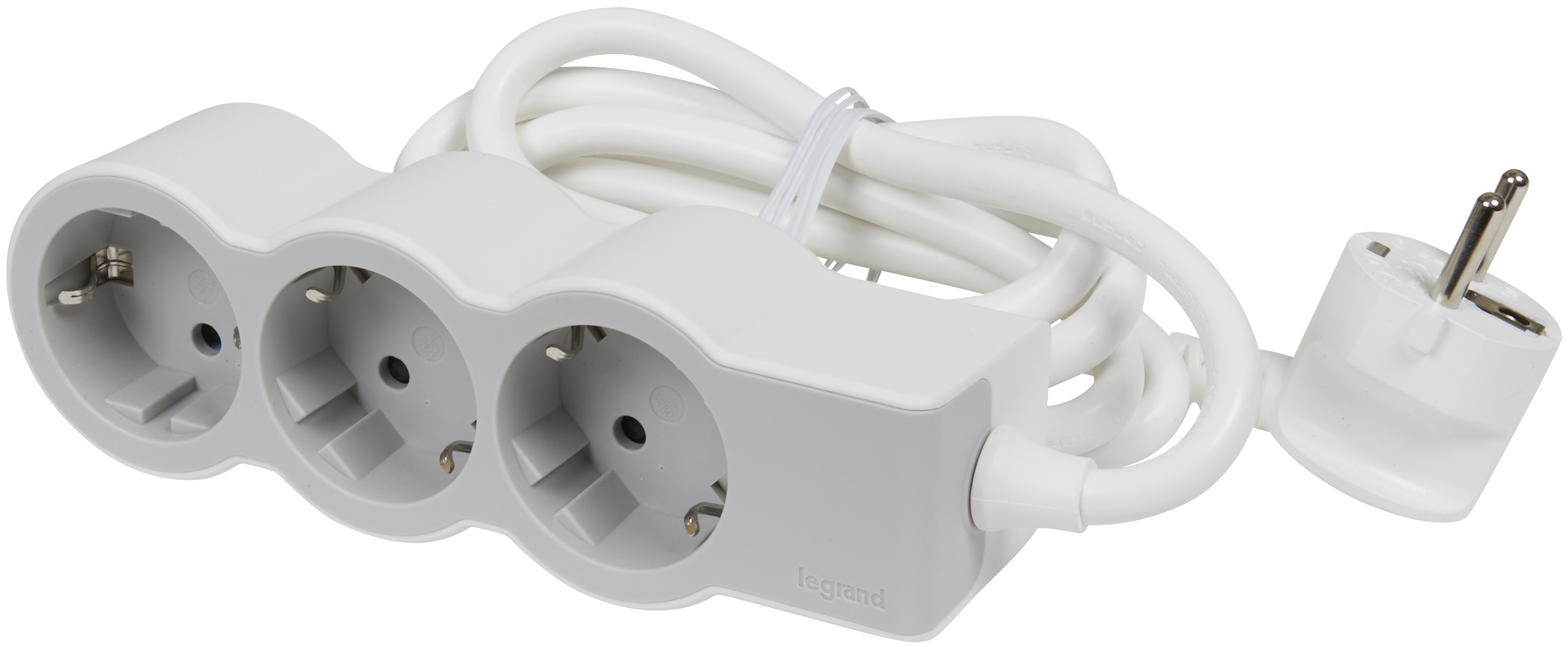 Splitter Legrand - 694549, 3x shuko, cablu de 1,5 m, alb