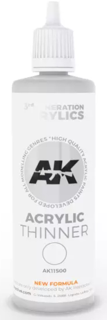 Diluant pentru vopsea acrilică de nouă generație AK Interactive - ACRYLIC THINNER AK11500 (100 ml)