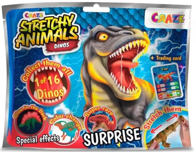 Animale extensibile Craze - Dinozauri, figurină surpriză, sortiment