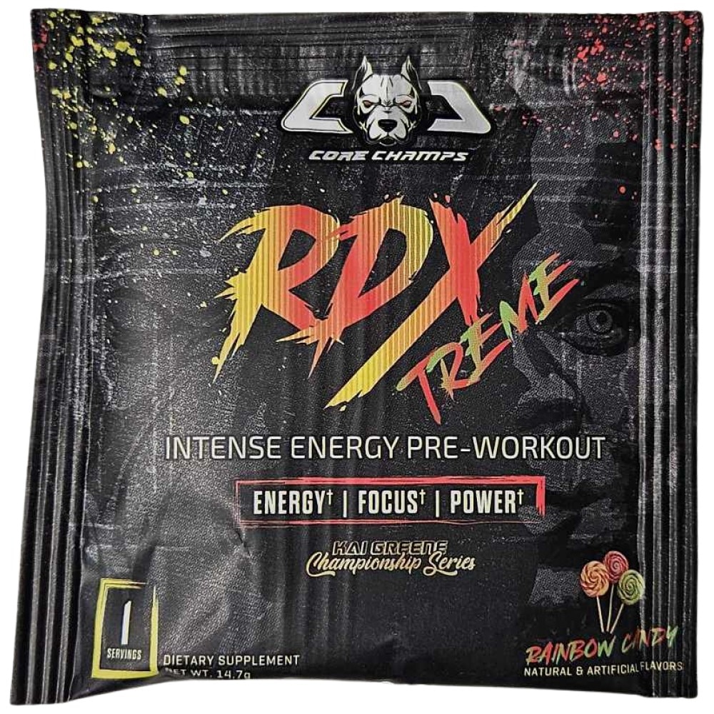 RDX Extreme, zmeură albastră, 14.7 g, Core Champs by Kai Greene
