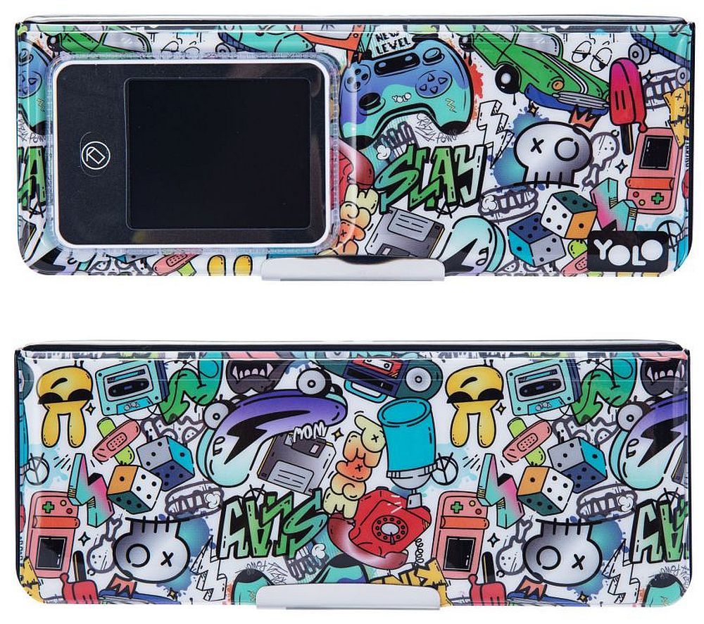 Penar școlar retro  YOLO Graffitti Wall - Cu placă electronică LCD