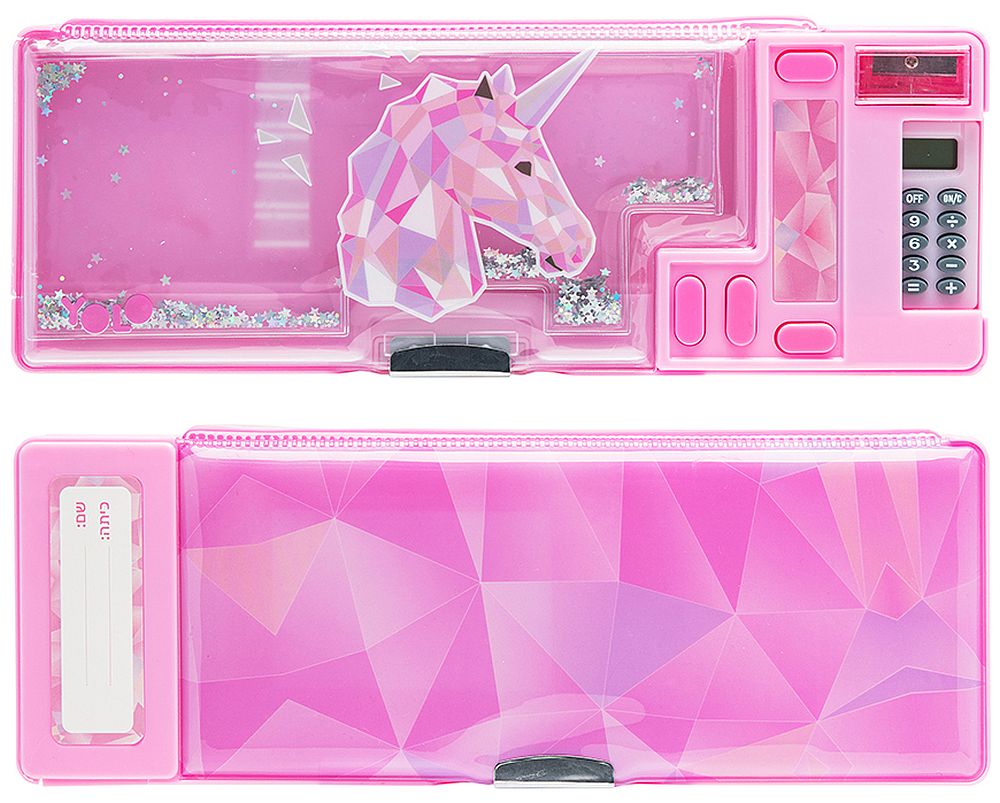 Penar școlar retro  YOLO Unicorn -Cu calculator