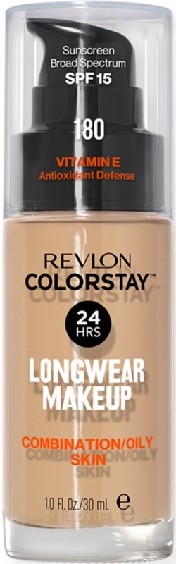 Revlon Colorstay Fond de ten pentru ten gras , N180 Sand Beige, SPF15, 30 ml
