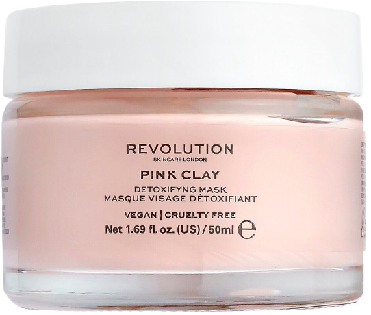 Revolution Skincare Pink Clay Mască detoxifiantă de față, 50 ml