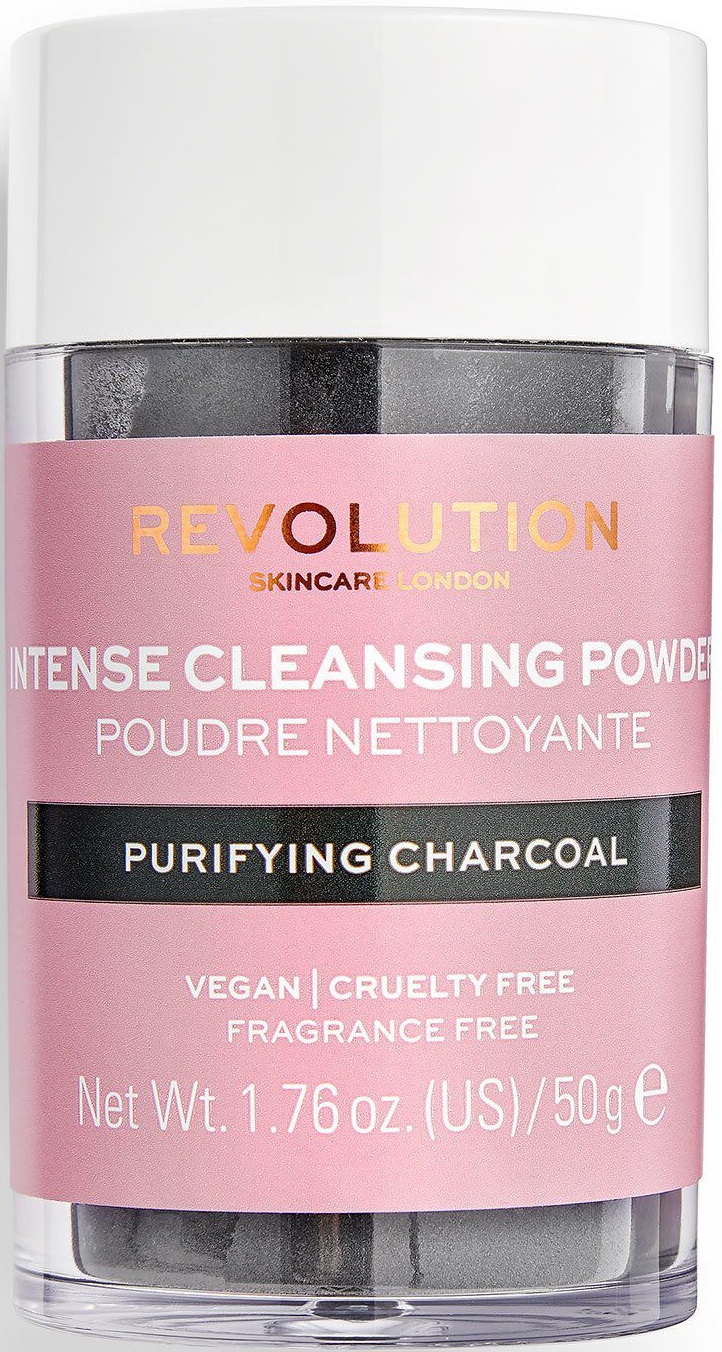 Revolution Skincare Pudră de curățare a fețeiPurifying Charcoal, 50 g