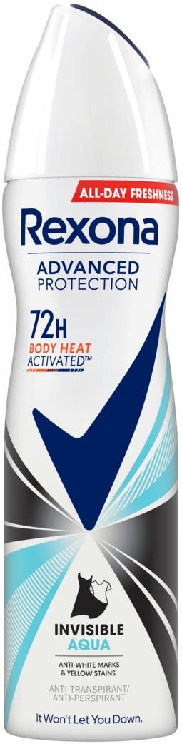 Rexona Advanced Protection Spray deodorant Invisible Aqua, 150 ml