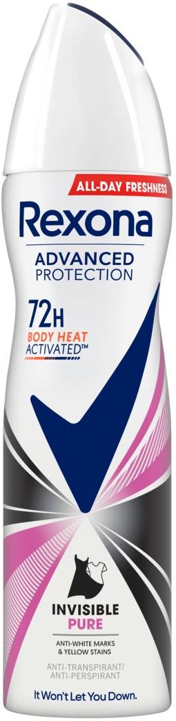 Rexona Advanced Protection Spray deodorant Invisible Pure, 150 ml