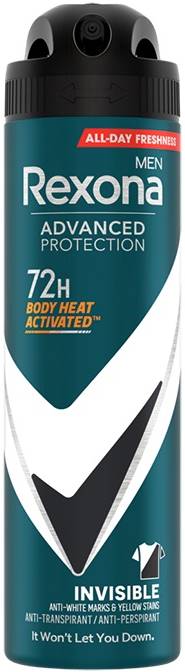 Rexona Men Advanced Protection Spray deodorant Invisible, 150 ml