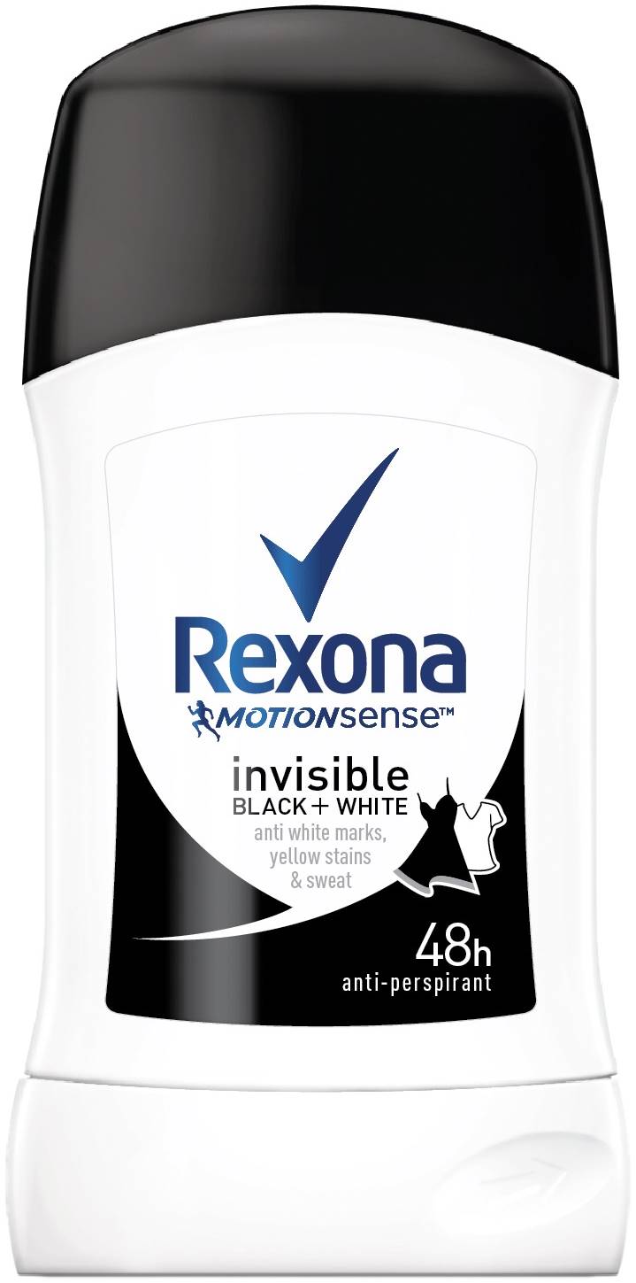 Rexona Stick antiperspirant Invisible Black & White, 50 ml