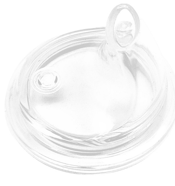 Cap de rezervă pentru cană cu cap din silicon KikkaBoo - Happy face, 200 ml