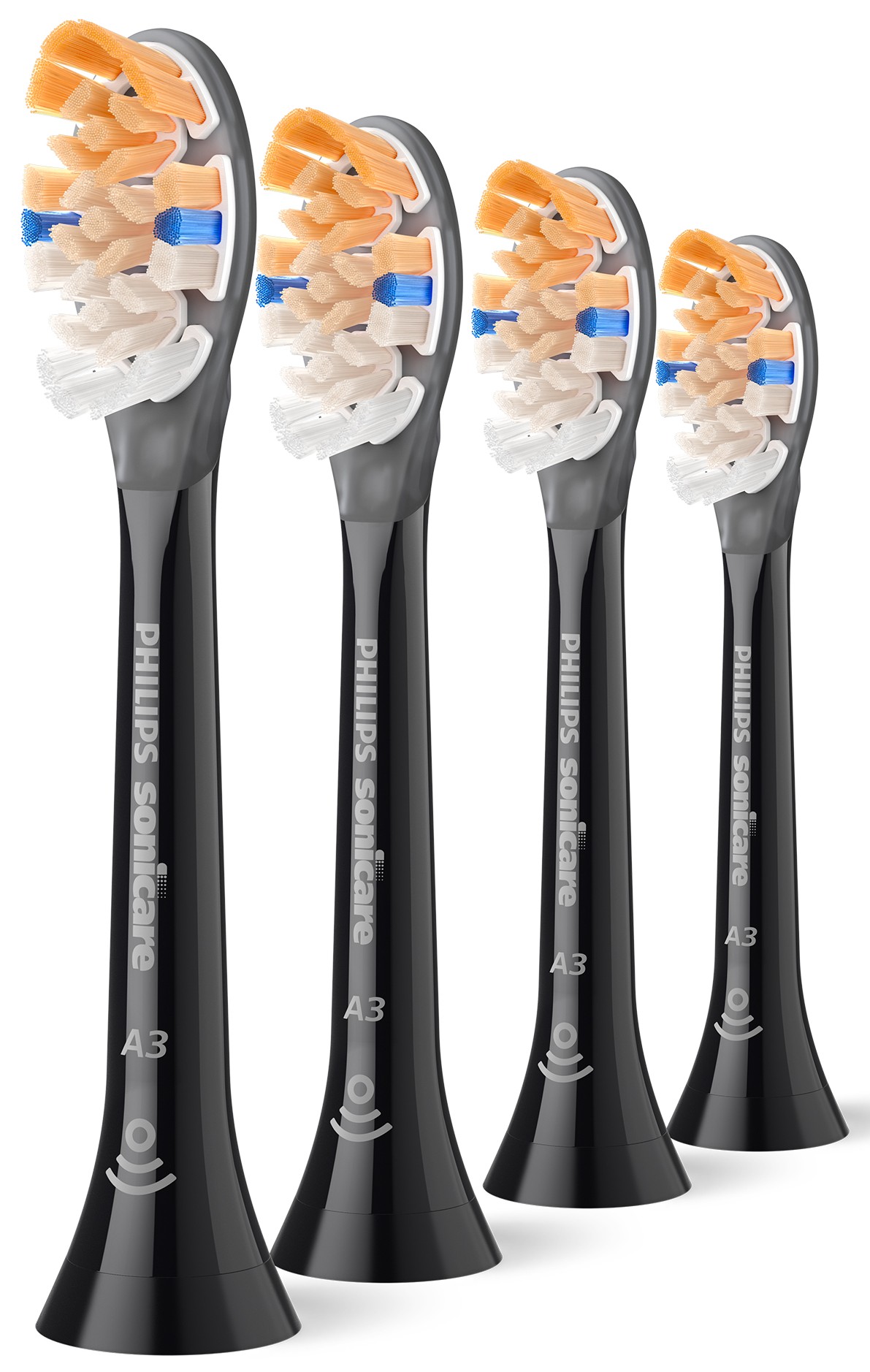 Capete de rezervă Philips Sonicare - Premium All-in-1 A3, HX9094/88, 4 buc, negre