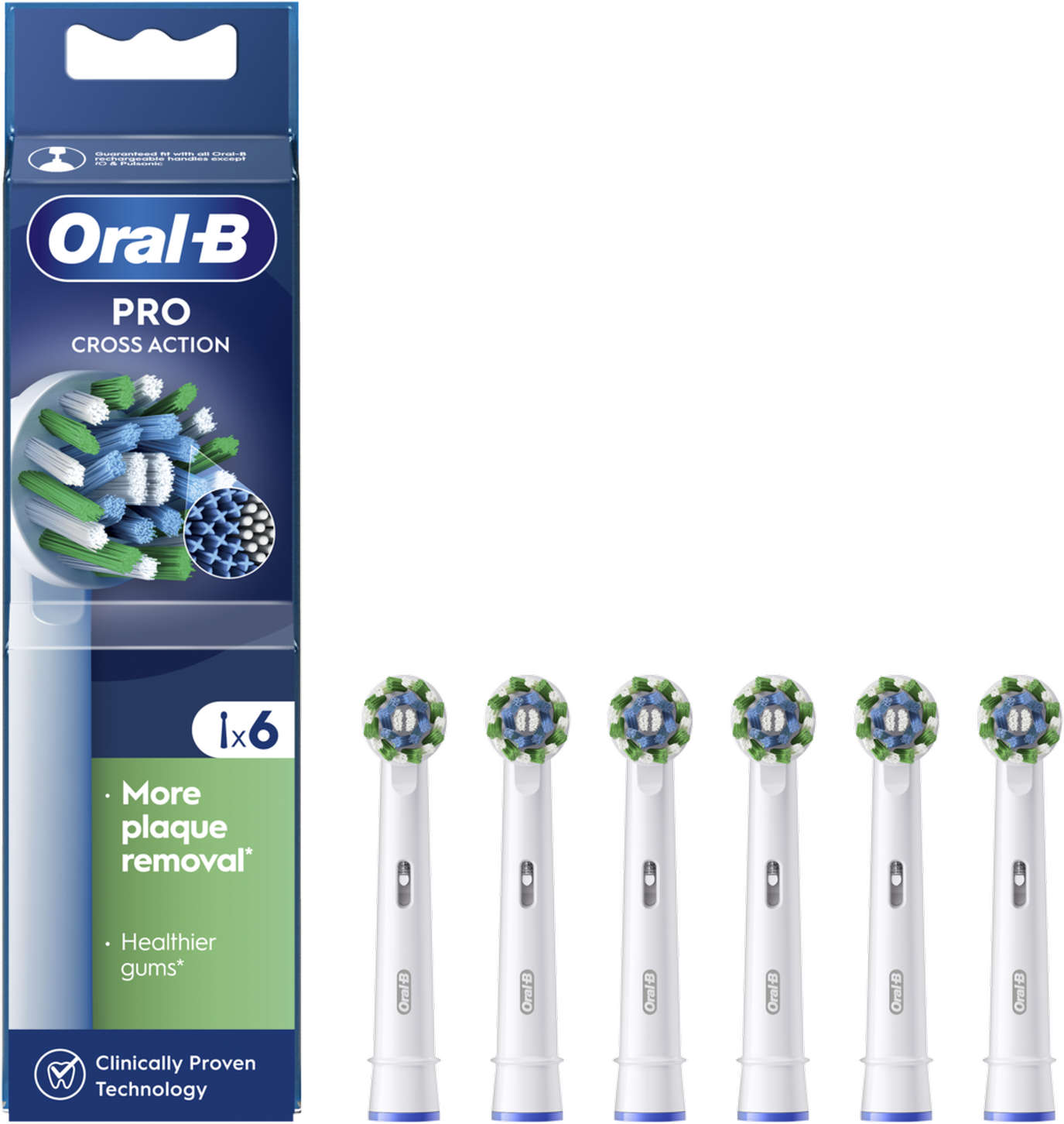 Vârfuri de rezervă Oral-B - Cross Action EB 50-6, 6 buc
