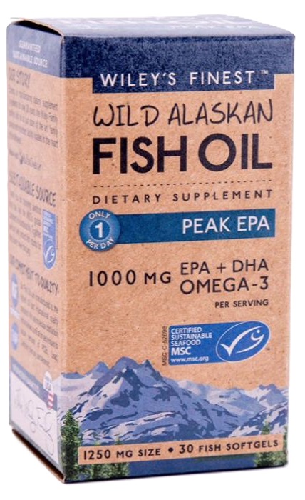 Ulei de pește Omega-3 EPA, 30 capsule, Wiley's Finest
