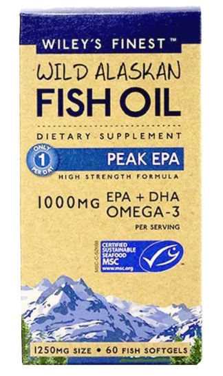 Ulei de pește Omega-3 EPA, 60 capsule, Wiley's Finest