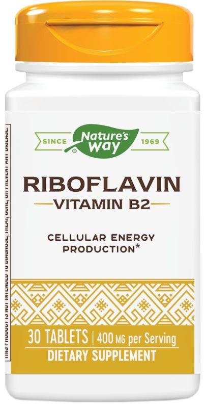 Riboflavin Vitamin В2, 400 mg, 30 tablete, Nature's Way