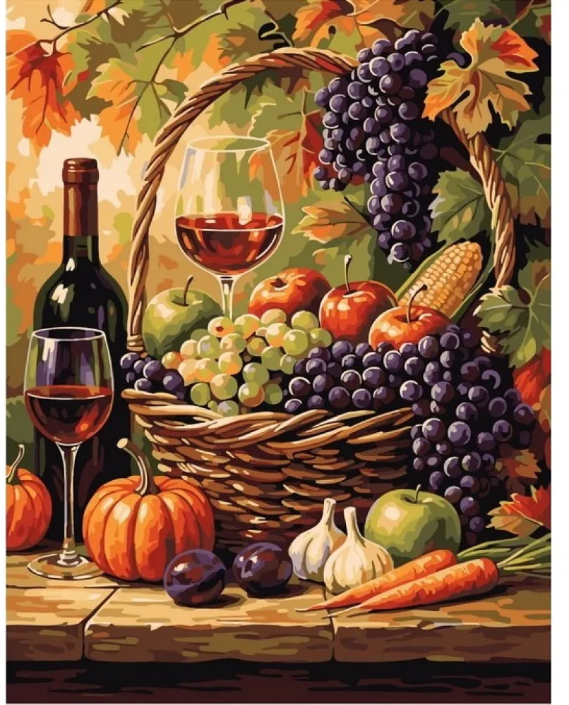 Pictură pe numere MagicArt - Cadouri ale naturii, 50 x 40 cm