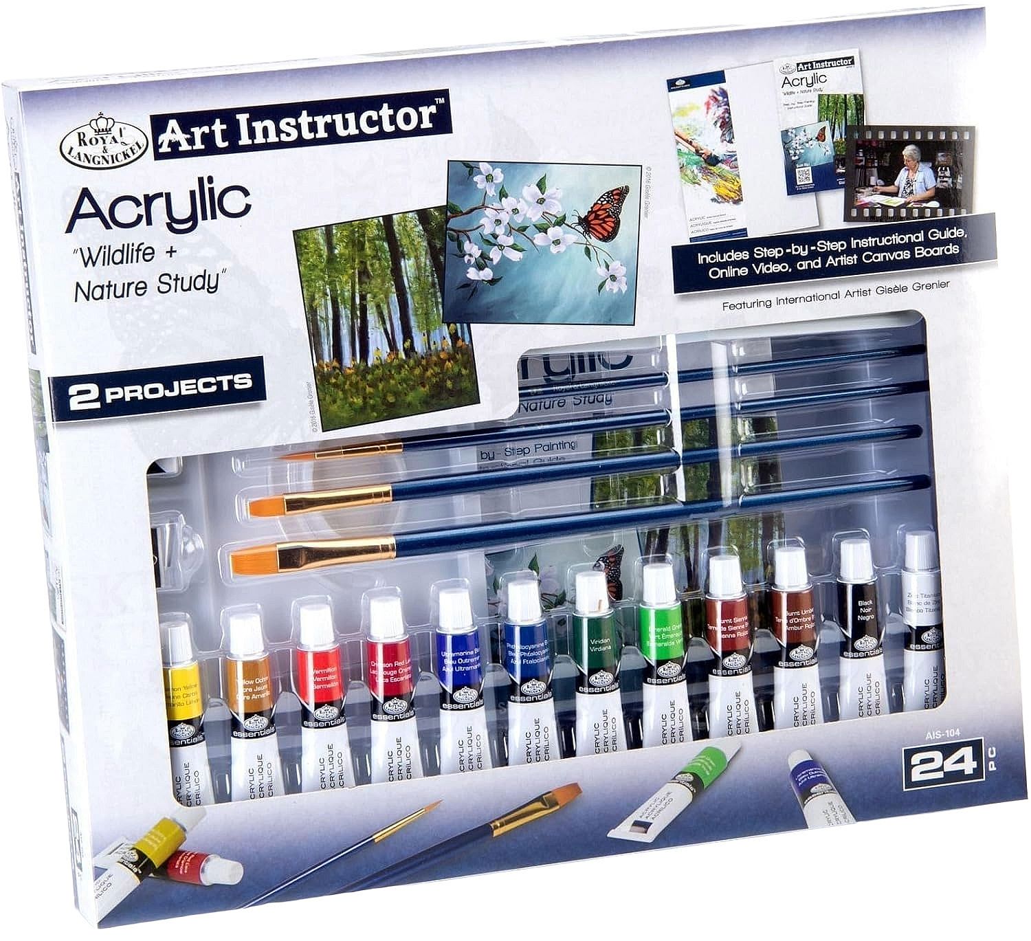 Set de pictură cu vopsele acrilice Royal - Set 2 tablouri