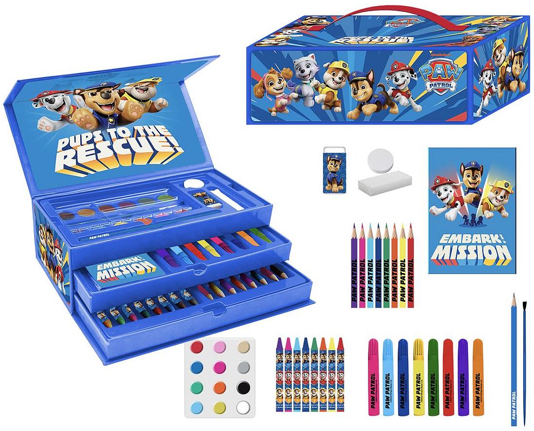 Set de desen Cerda Paw Patrol - Într-o valiză cu 3 niveluri