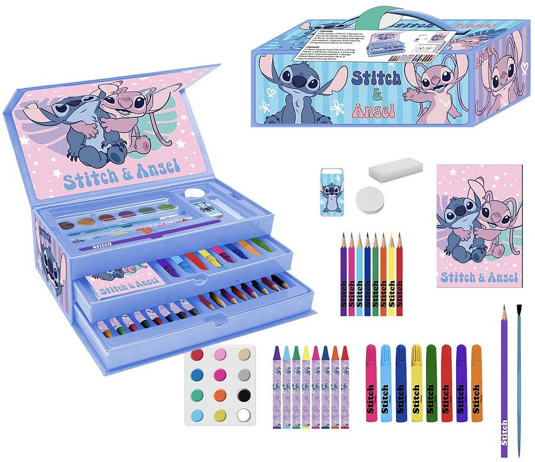 Set de desen Cerda Stitch - Într-o valiză cu 3 niveluri