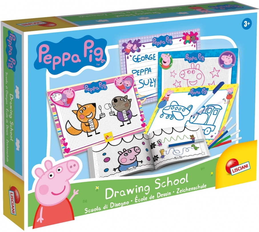 Set de desen Lisciani Peppa Pig - Școală de desen