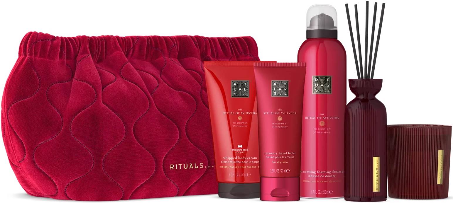 Rituals The Ritual Of Ayurveda Set cadou Large, cu geantă de toaletă, 5 piese