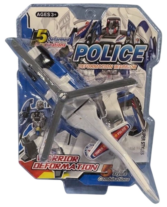 Robot transformabil 5 în 1 Raya Toys - Elicopter de poliție