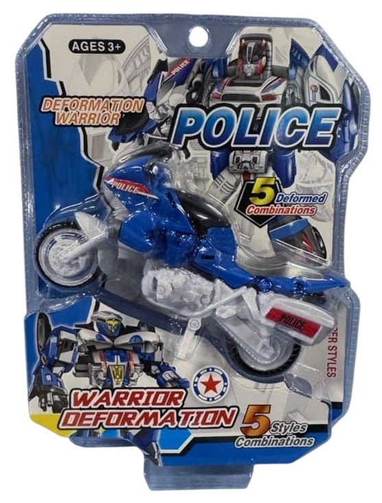 Robot transformabil 5 în 1 Raya Toys - Motocicletă de poliție