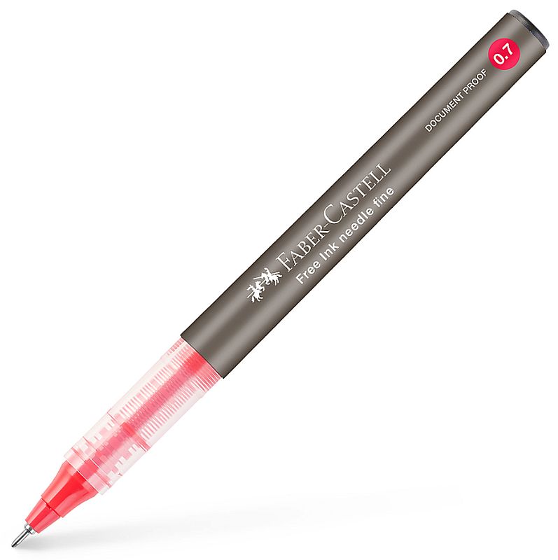 Stolou rolă Faber-Castell Free Ink Needle - 0.7 mm, roșu