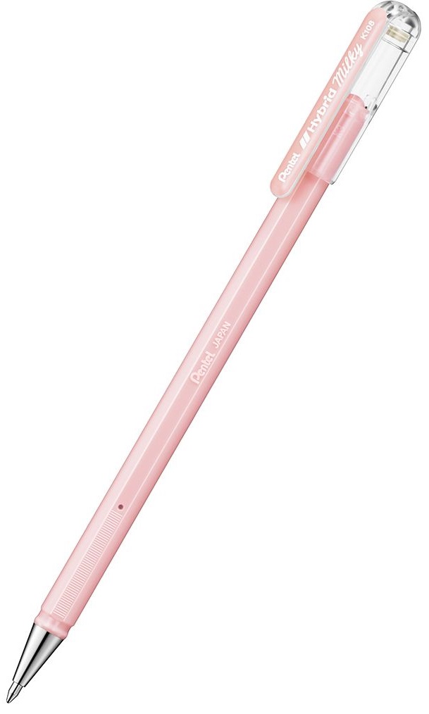 Roller Pentel - Hybrid Milky K 108, 0.8 mm, roz