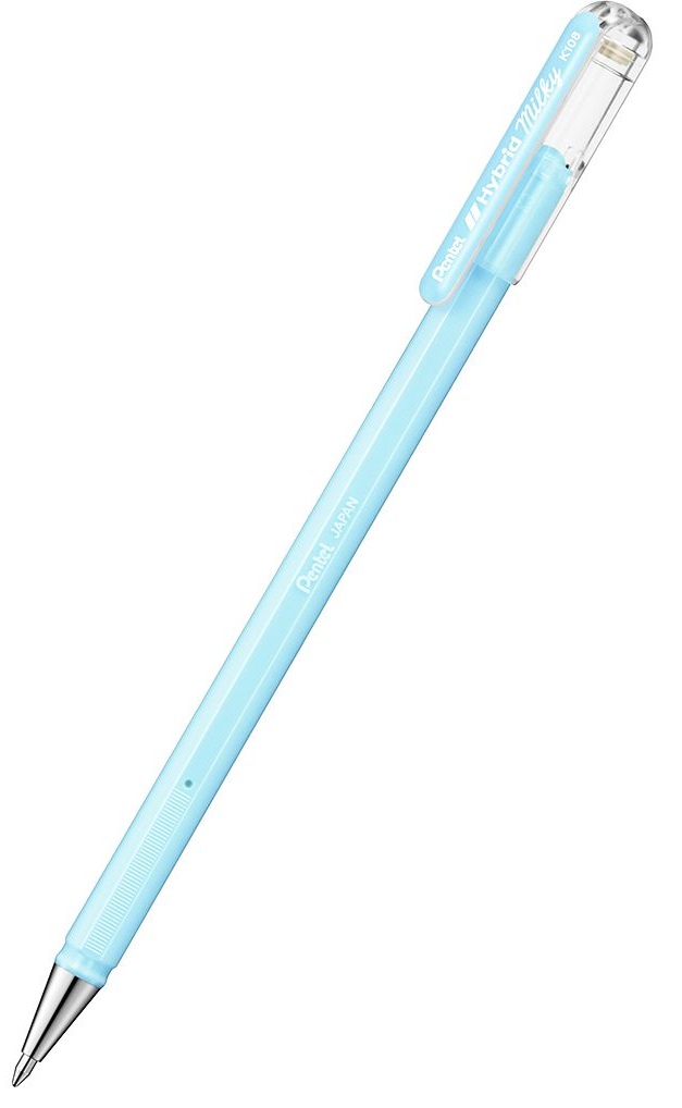 Roller Pentel - Hybrid Milky K 108, 0.8 mm, albastru