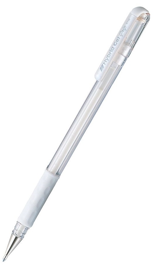 Roller Pentel - Hybrid Pastel K 118 L - 0.8mm, alb